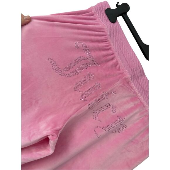 Juicy Couture Rhinestone Lounge Pajama Pants size L Cashmere Rose Pink - Picture 7 of 8